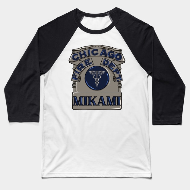 Violet Mikami | Chicago Fire Badge Baseball T-Shirt by icantdrawfaces